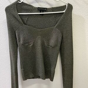 House of Harlow 1960 Women's Metallic Gray Top